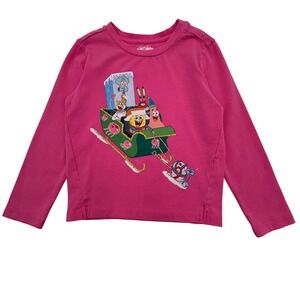 NEW Andy Evan Spongebob Squarepants Shirt Girls 3T Pink Sleigh Ride Tee Holiday